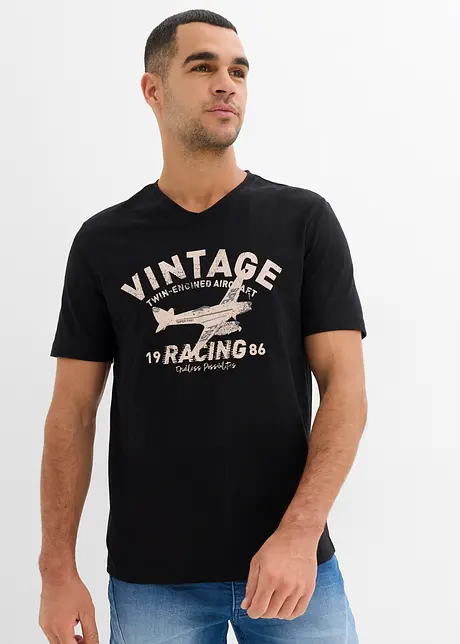 T-shirt en coton flammé, bonprix
