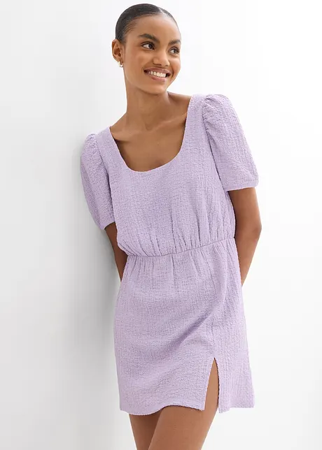 Robe en jersey crêpe texturé, bonprix