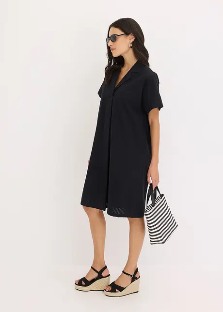 Robe ample en coton avec pli plat devant, bonprix