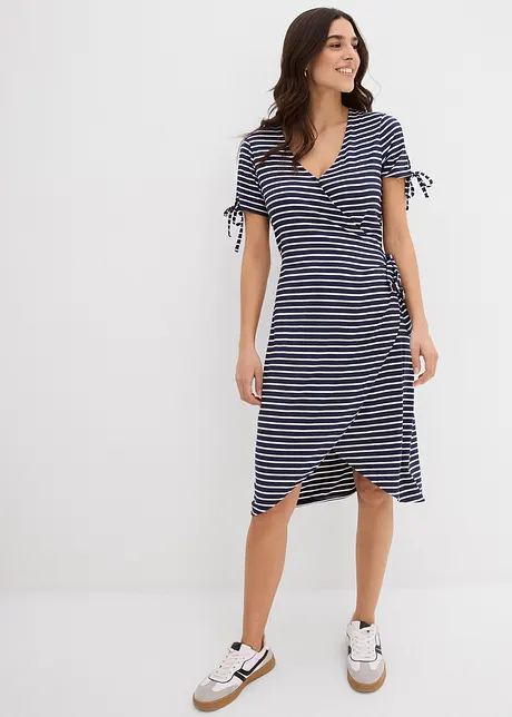 Robe portefeuille en mélange viscose-élasthanne fluide, bonprix