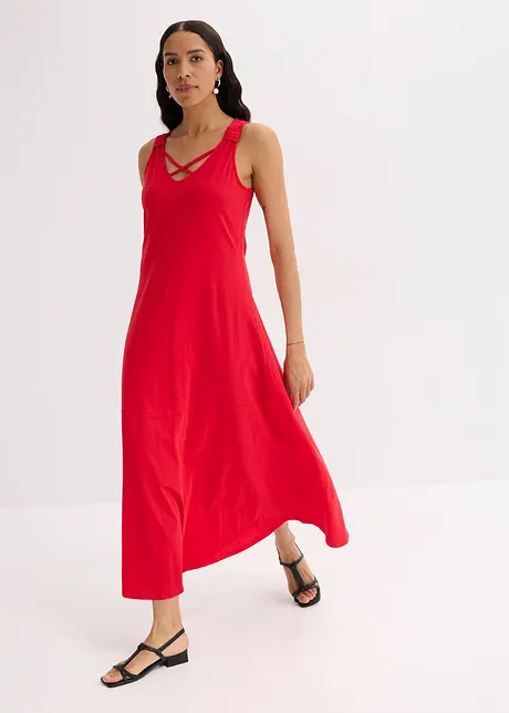 Robe longue 100% coton à bretelles, bonprix
