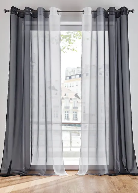Voilages avec dégradé (2 pces), bonprix