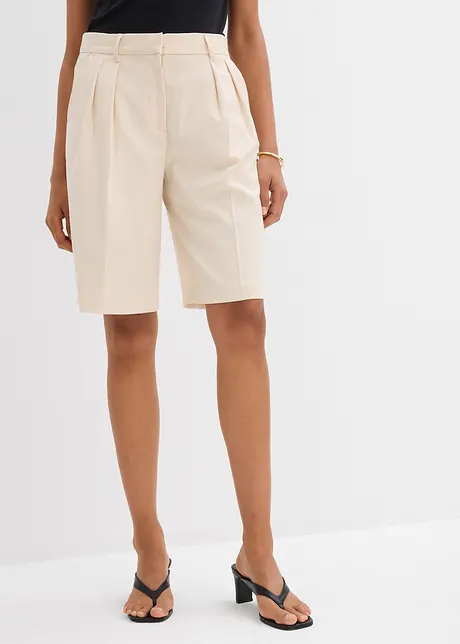 Bermuda à pinces en viscose mélangé, bonprix