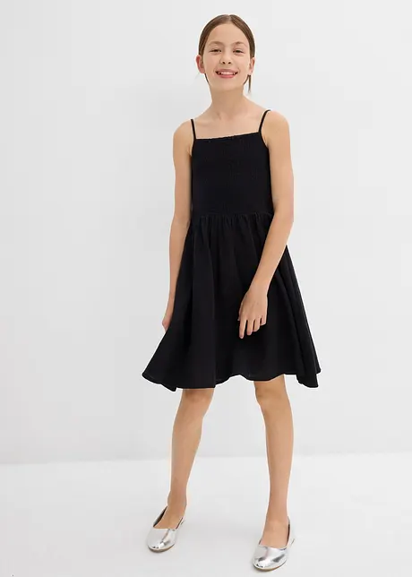 Robe à fines bretelles en gaze de coton, bonprix