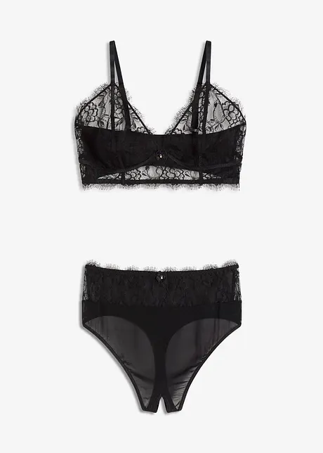 Brassière et string taille haute ouvert (ens. 2 pces), VENUS