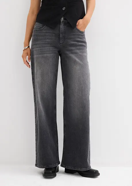 Jean large taille haute, bonprix