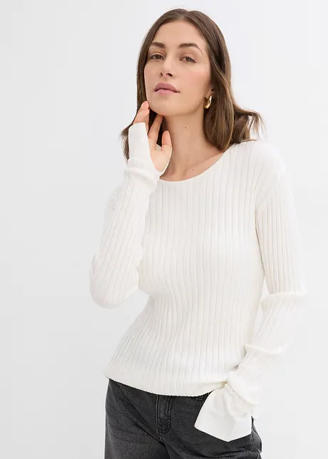 T-shirt en maille côtelée, bonprix