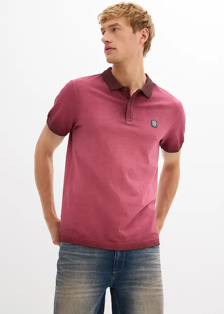 Polo en maille piquée, aspect délavé, bonprix