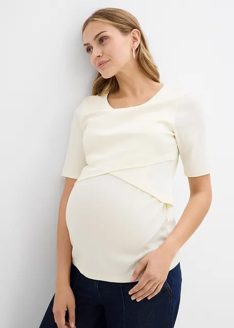 Lot de 2 T-shirts de grossesse et d’allaitement 100% coton, bonprix