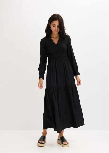 Robe longue avec dentelle, bonprix