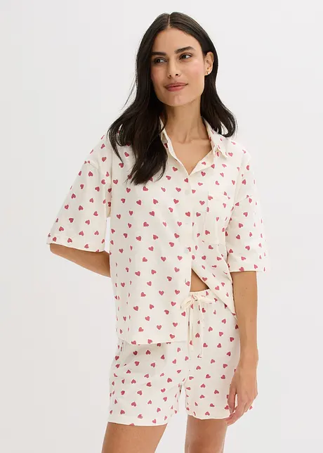 Pyjashort oversize en coton flammé, bonprix