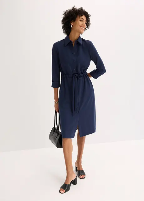 Robe-chemise en jersey milano, bonprix