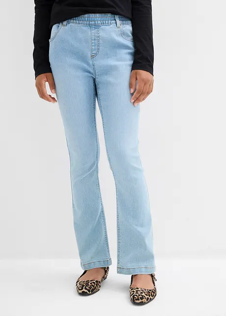 Lot de 2 jeans extensibles, taille mi haute, bonprix