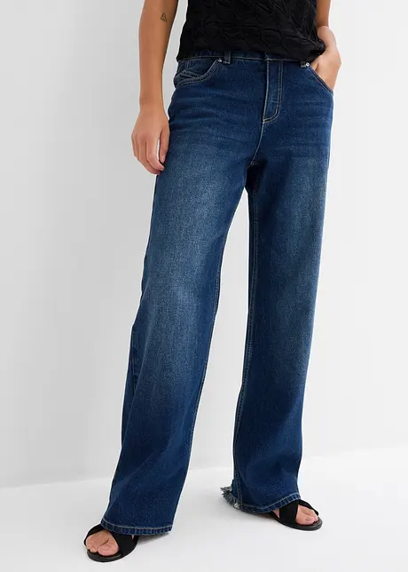 Jean droit, taille mi-haute, bonprix