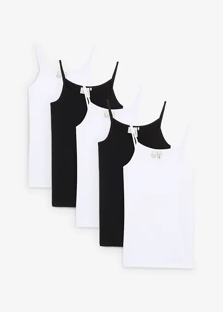 Lot de 5 débardeurs doux, bonprix