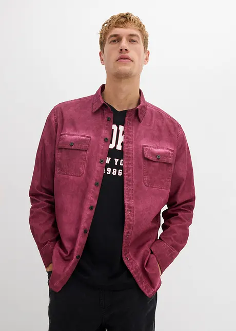 Chemise aspect délavé, 100% coton, bonprix