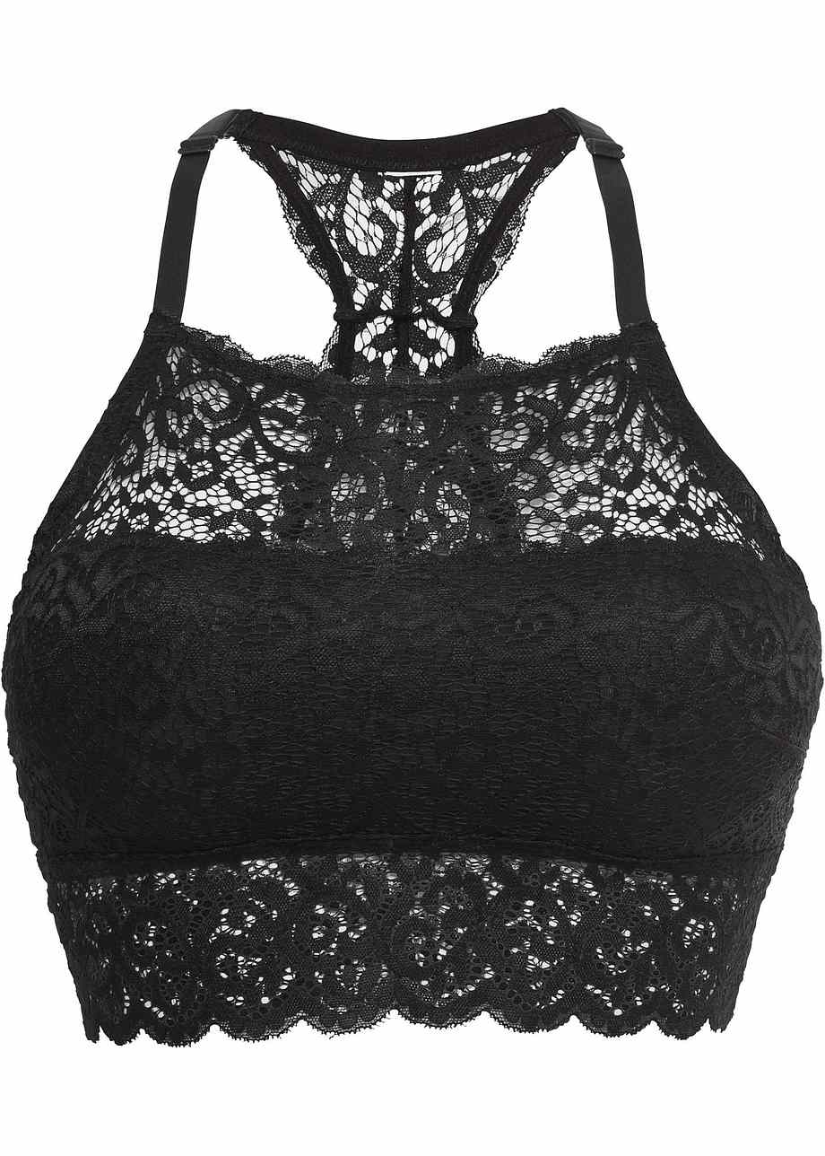 Brassière mode à dentelle noir
