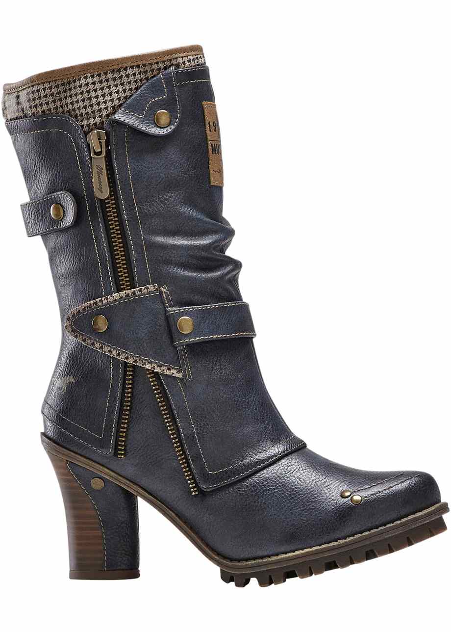 bottines mustang femme bleu
