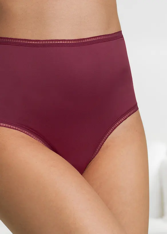 Lot de 3 slips taille haute en microfibre, bonprix