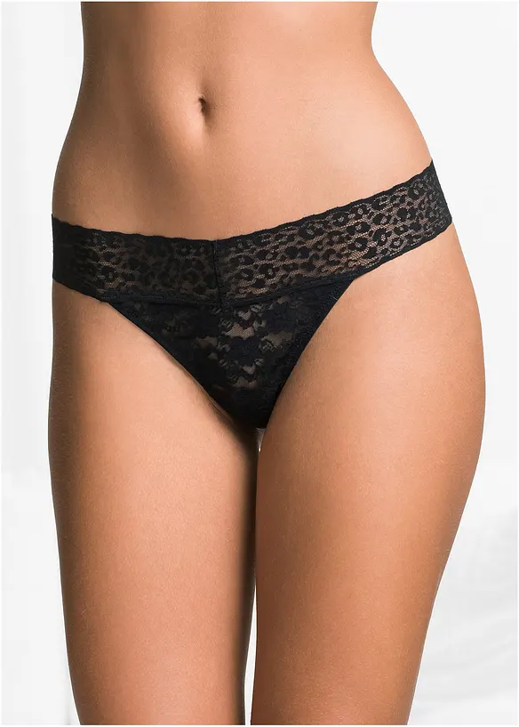 Lot de 2 strings en dentelle, bonprix