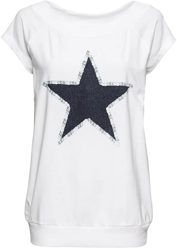 T-shirt à étoile, bonprix