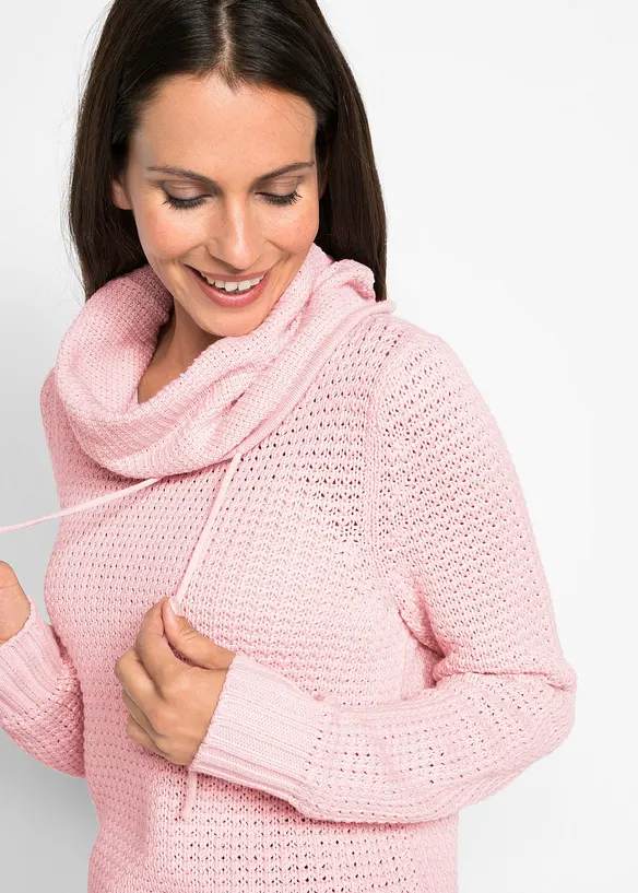 Pull à col roulé avec cordons, bonprix