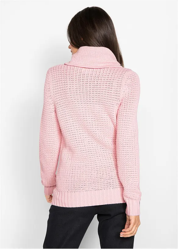 Pull à col roulé avec cordons, bonprix