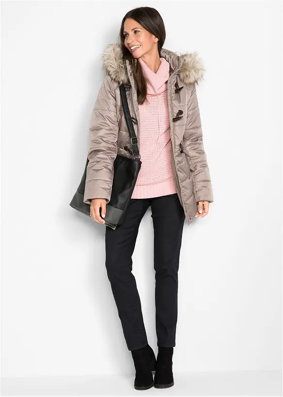 Pull à col roulé avec cordons, bonprix