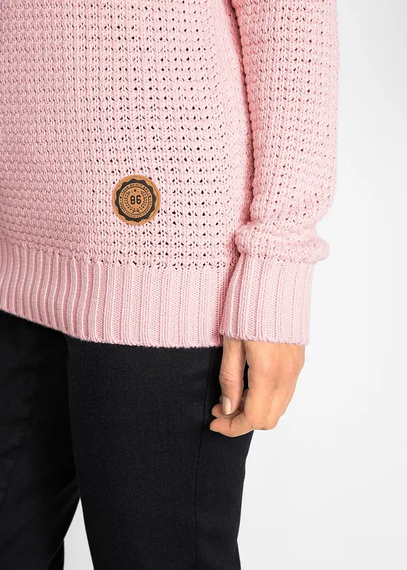 Pull à col roulé avec cordons, bonprix