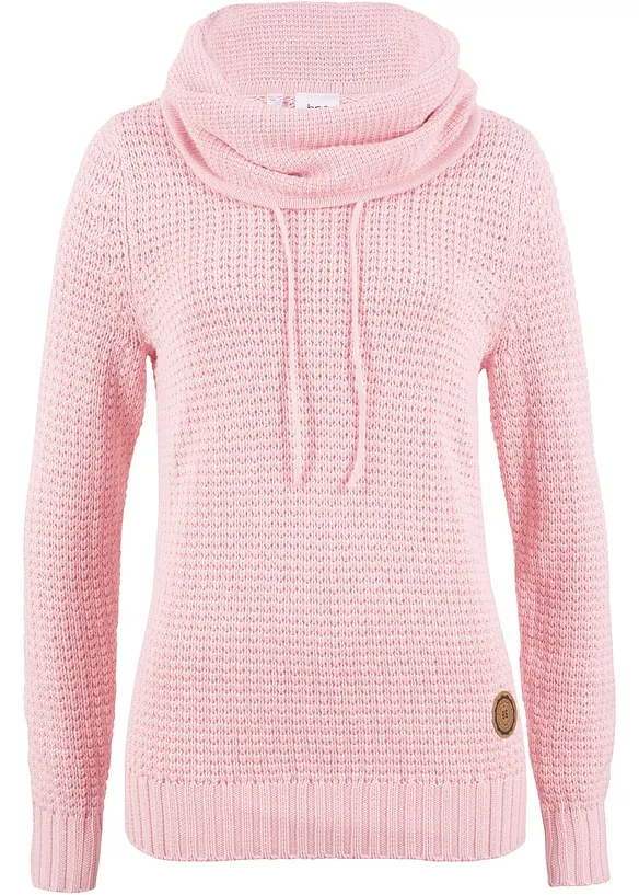 Pull à col roulé avec cordons, bonprix