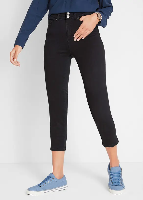 Jean slim, taille mi-haute élastiquée, bonprix