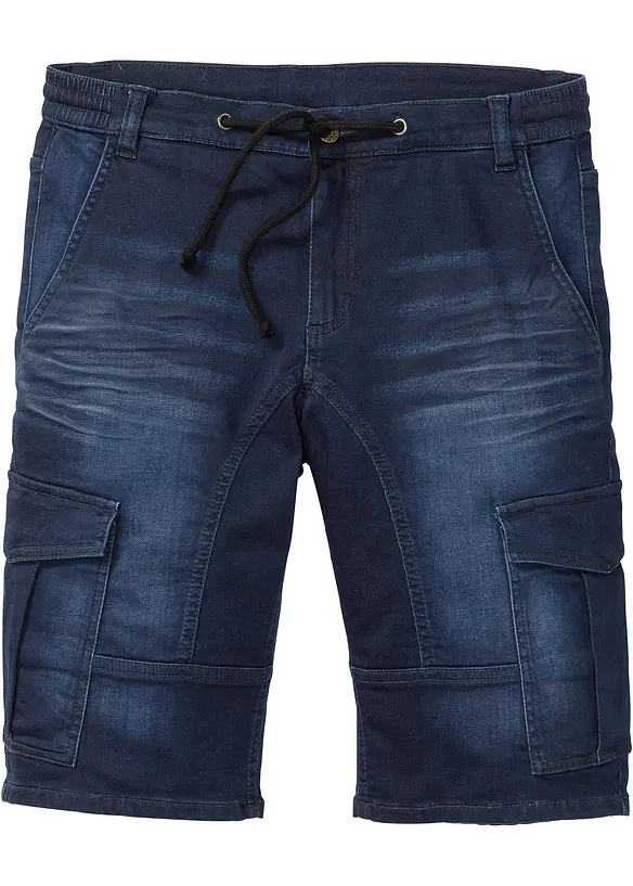 Bermuda en molleton aspect jean, Regular, bonprix