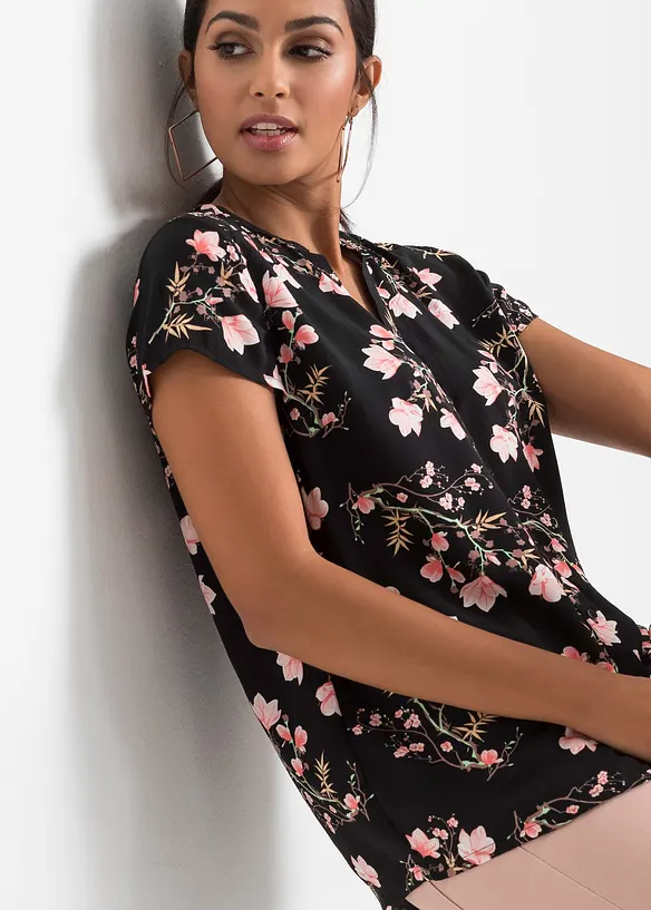 Chemisier manches courtes 100% viscose, bonprix