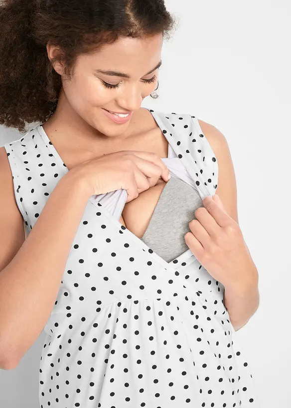 Lot de 2 tops de grossesse/d’allaitement, bonprix