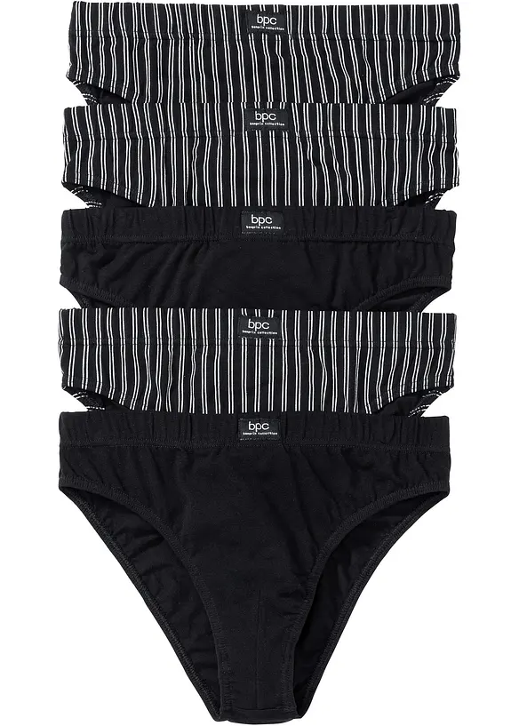 Lot de 5 slips coton, bonprix
