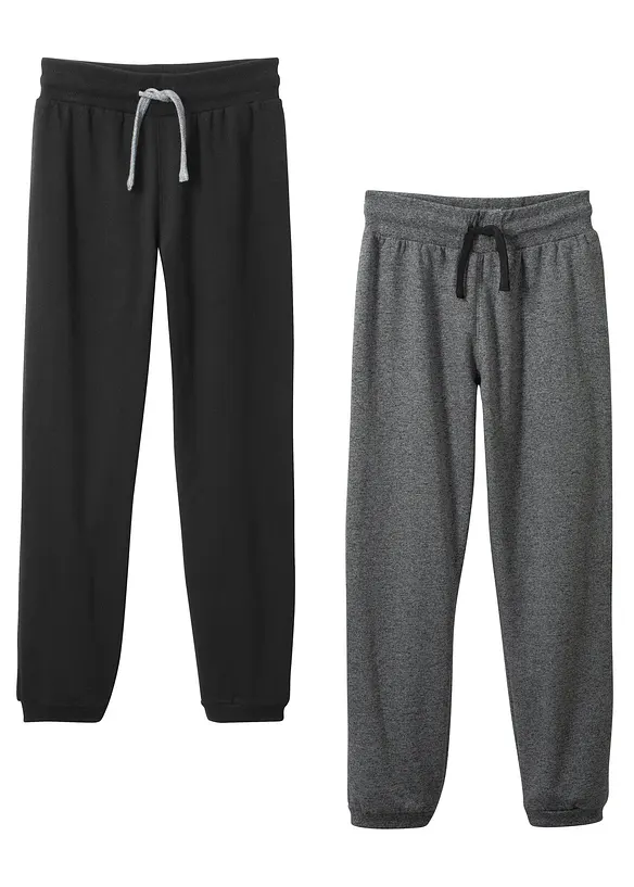 Lot de 2 pantalons de jogging 100% coton, bonprix