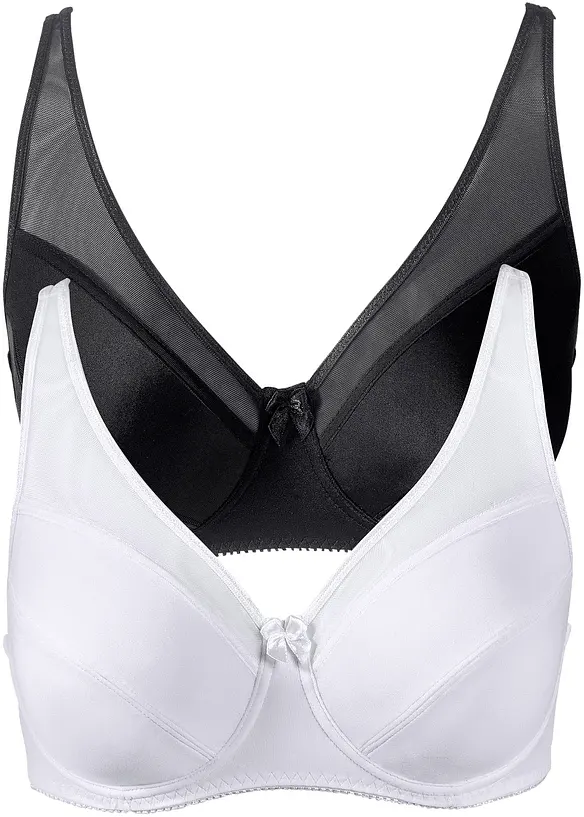 Lot de 2 soutiens-gorge à armatures avec mesh, bonprix