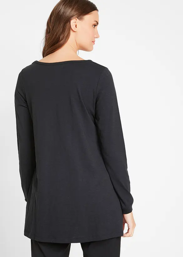 T-shirt long 100% coton, bonprix