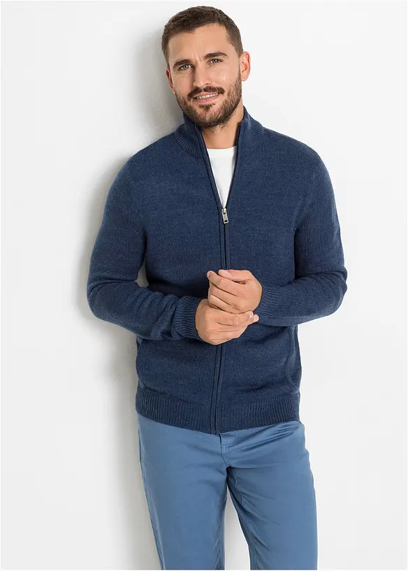Gilet zippé en fine maille, bonprix