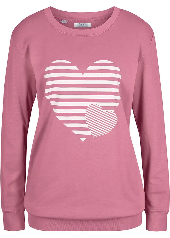 T-shirt manches longues, imprimé, bonprix