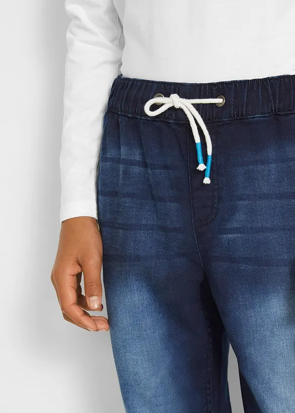 Pantalon jogger droit effet denim, Regular, bonprix