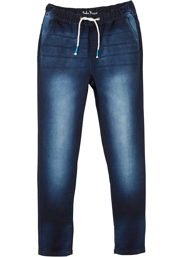 Pantalon jogger droit effet denim, Regular, bonprix