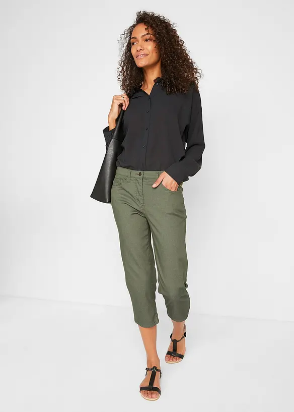 Jean droit, taille mi-haute et confortable, bonprix