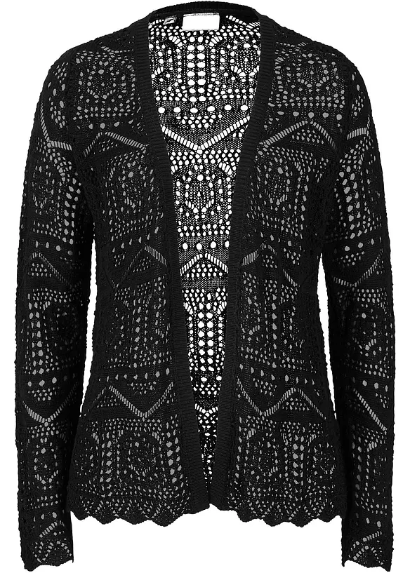 Gilet en maille ajourée, bonprix