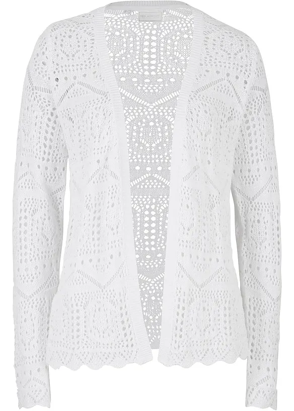 Gilet en maille ajourée, bonprix