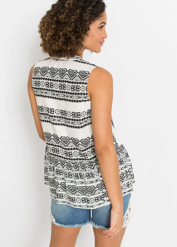 Blouse sans manches en viscose douce, bonprix