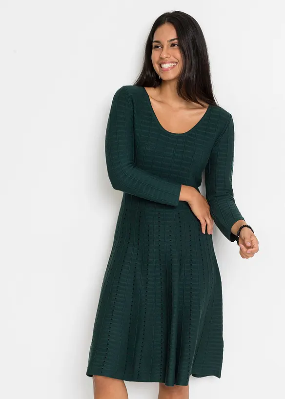 Robe fluide en maille, bonprix