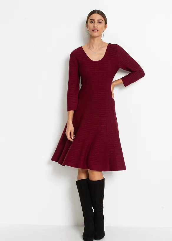 Robe fluide en maille, bonprix