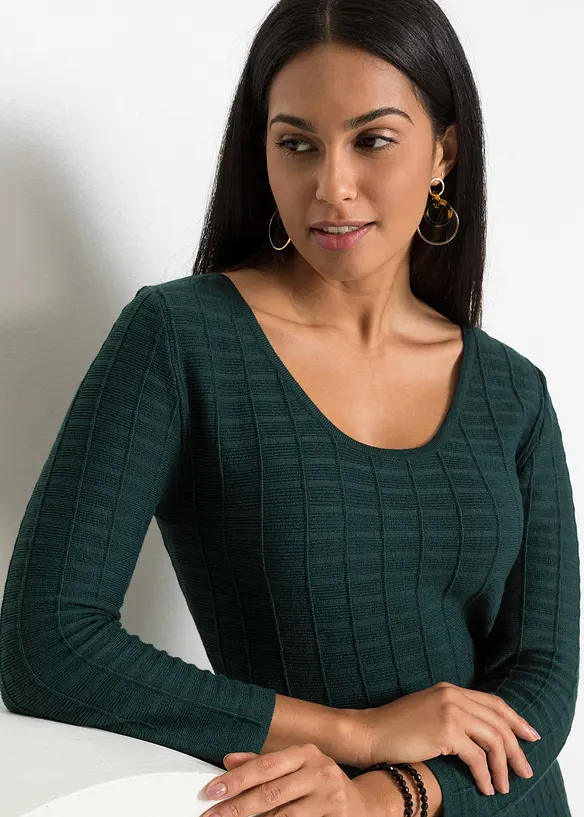 Robe fluide en maille, bonprix