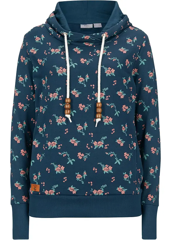 Sweat à capuche avec cordon, 100% coton, bonprix